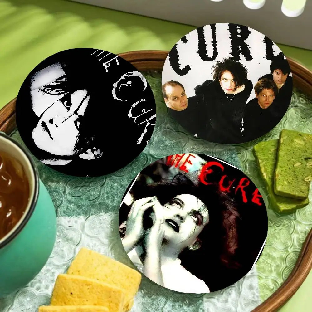 singer band The C-Cure vintage Natural Coaster Creative Cute Cartoon Absorbent Cushion Coffee Mug Bowl Cushion Insulation