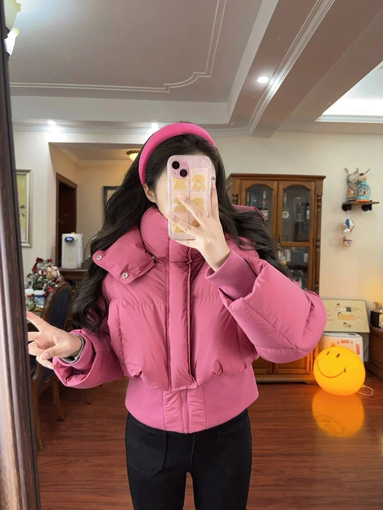 

Женская утепленная пуховая куртка-пуховик свободного кроя, теплая зимняя верхняя одежда в корейском стиле для повседневной носки