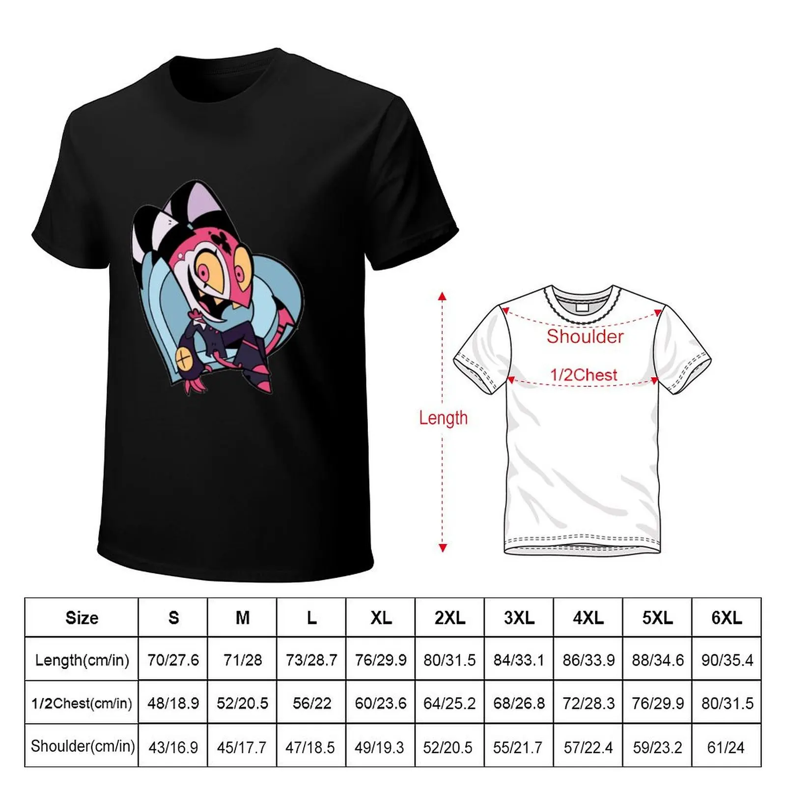 blitzo heart - Helluva Boss T-Shirt Stain Resistant Casual Tee