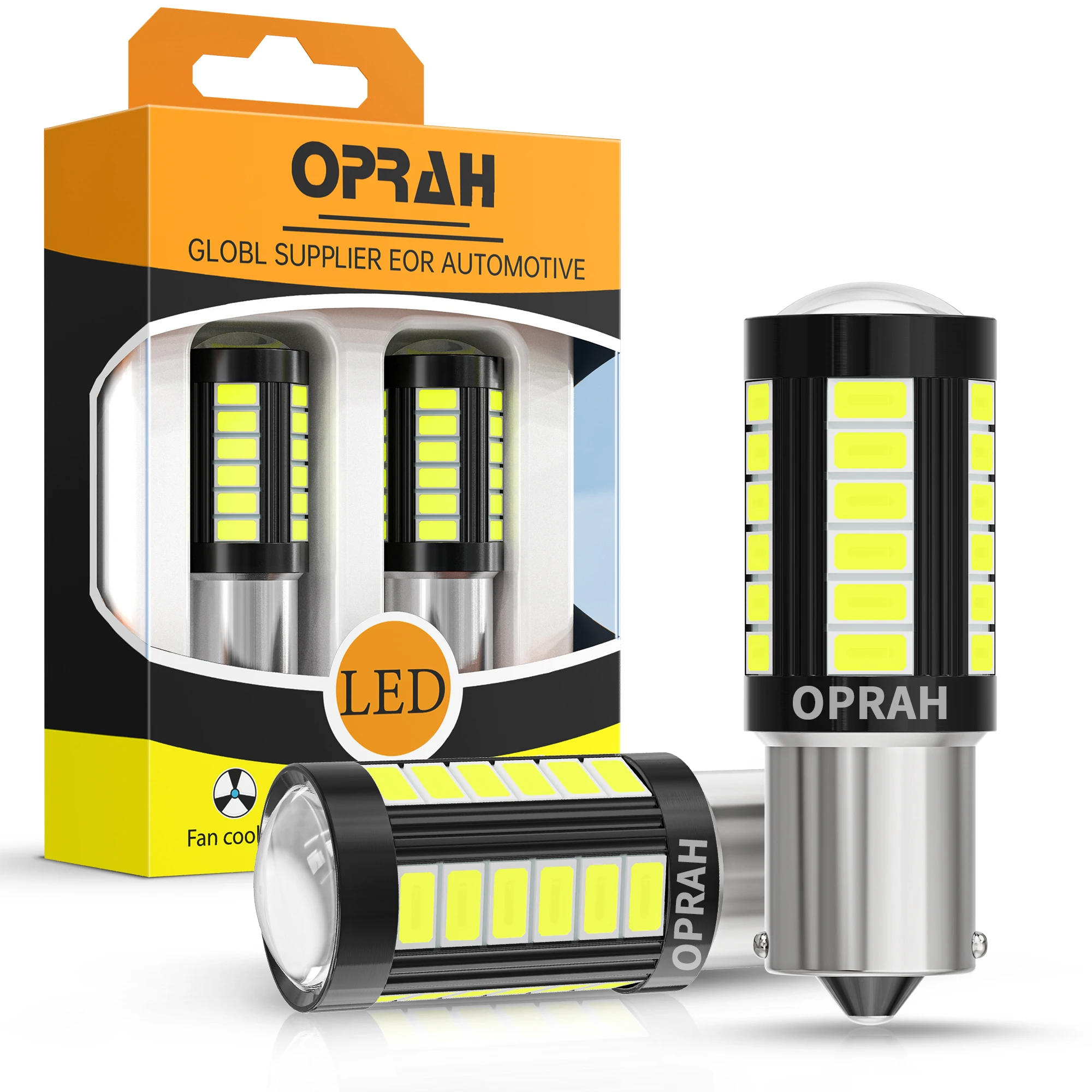 Oprah 2szt 12V 24V 1156 BAU15S 1157 BAY15D LED Lights T20 7440 7443 Canbus 33szt 5630SMD Do samochodu ciężarowego Tylna lampa sygnalizacyjna DRL Żarówka