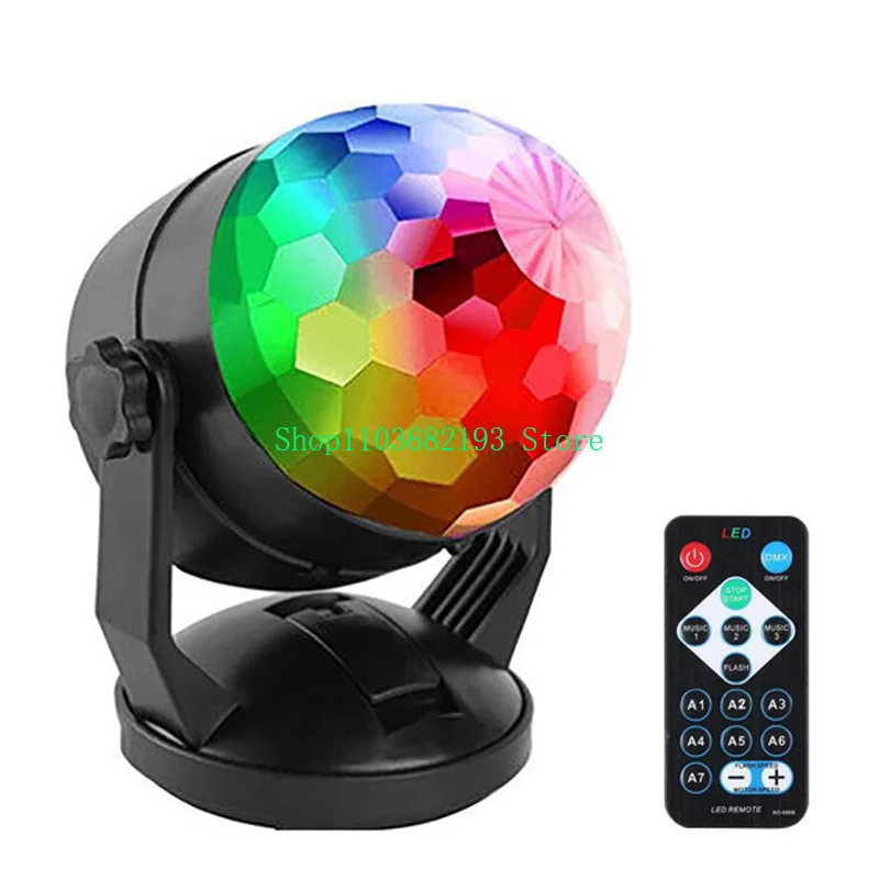 

Stage Lights Colorful Rotating LED Projection Lamp Suction Cup Magic Ball Remote Control Car Ambience Light