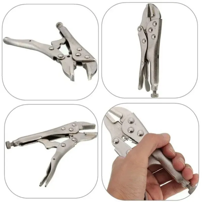 5/7/10inch Locking Plier Set with Quick Release Latch Precision Machined Curved Jaw Are Strong To Hold the Thing Pipe Wrench