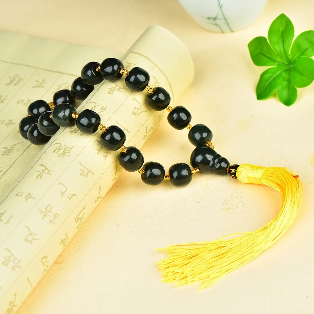 男性と女性のための天然グリーン翡翠ブレスレットヒーリングジェムストーン上質なジュエリー本物のひげのための