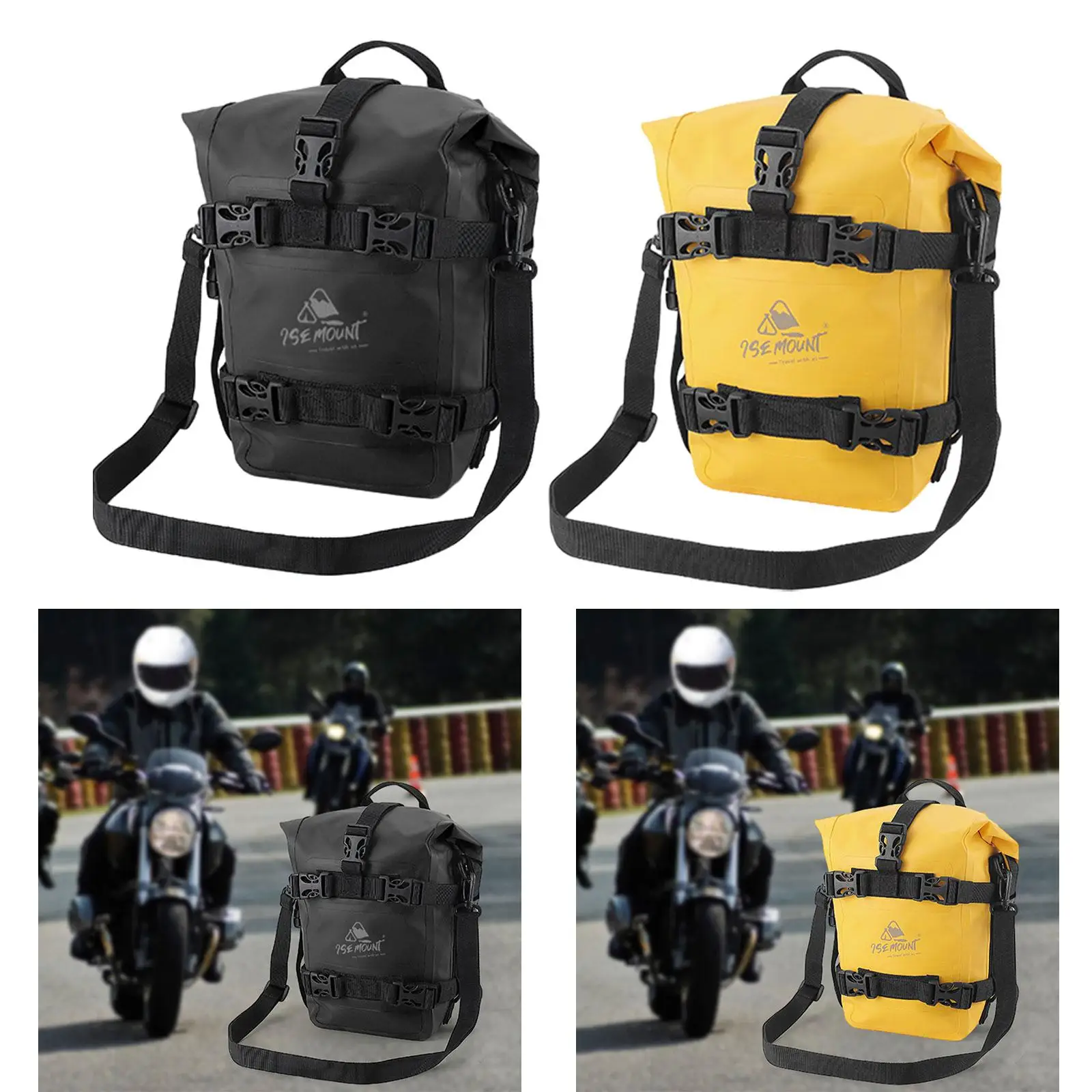 Bolsa para-choque de motocicleta, alforje para ciclismo, motociclismo