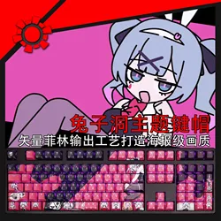108 Keys/set Rabbit hole Keycap PBT Dye Subbed Backlit Keycaps Anime Key Caps For ANSI 61 87 104 108 Keyboard