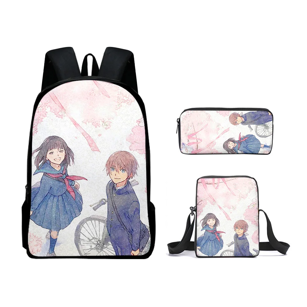 

Trendy Youthful Anime Lonely Castle in the Mirror 3D Print 3pcs/Set Travel bags Daypack Backpack Shoulder Bag Pencil Case
