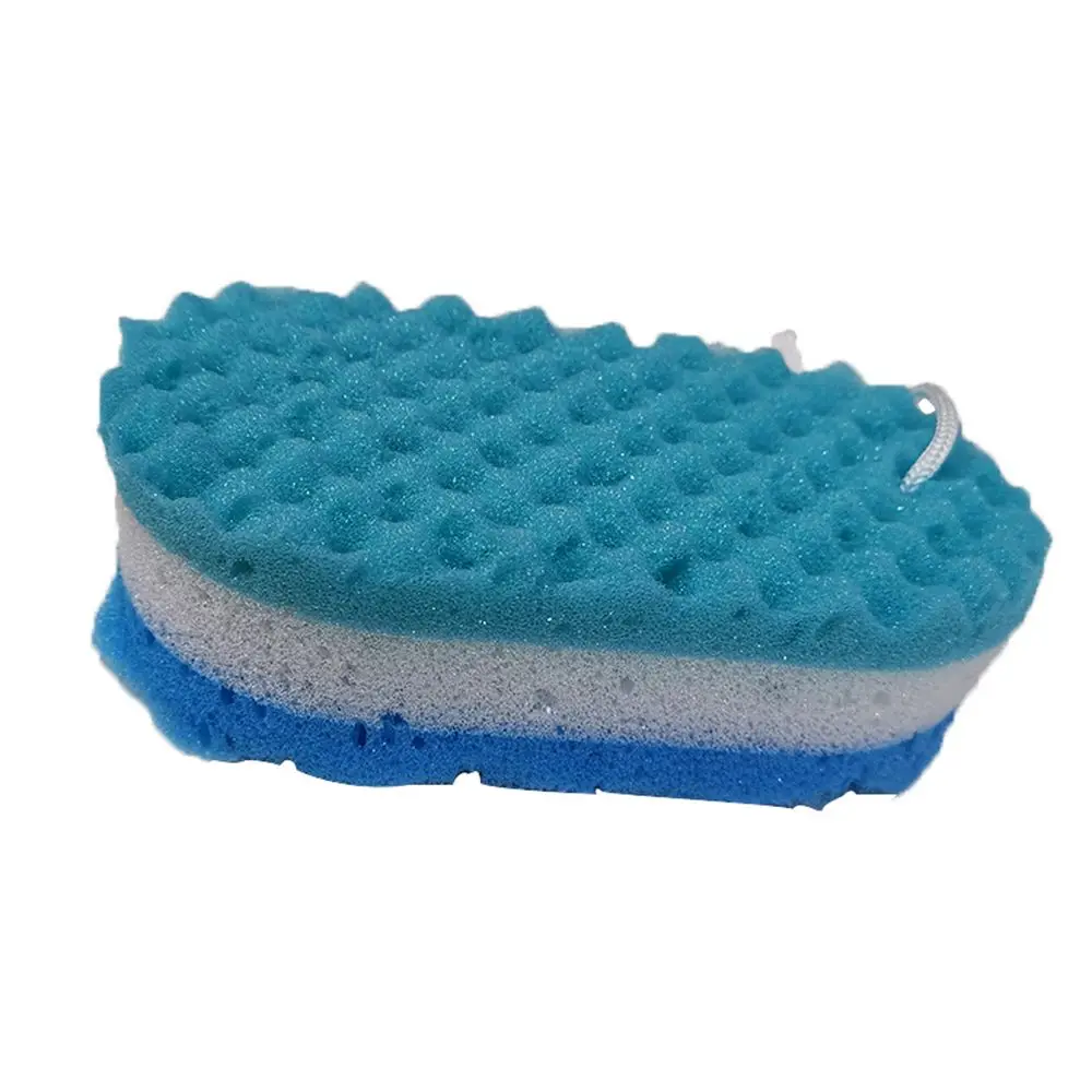 Cepillo de masaje de alta calidad, esponja Exfoliante para limpieza de la piel corporal, Bola de baño, esponja de baño ondulada de tres capas, cepillo corporal para frotar la ducha