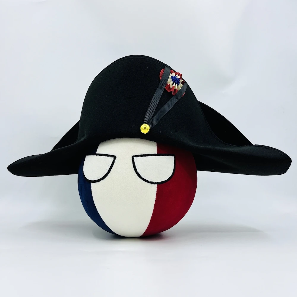 

Плюшевая кукла Polandball, игрушка Countryballs, французский мяч, кепка Наполеона, белая лошадь, косплей, товары ручной работы по индивидуальному заказу