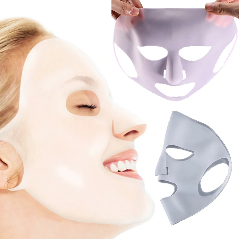 4 Colors Silicone Face Mask Reusable Moisturizing Lifting Firming Anti Wrinkle V Shape Face Firming Gel Sheet Mask Ear Fixed