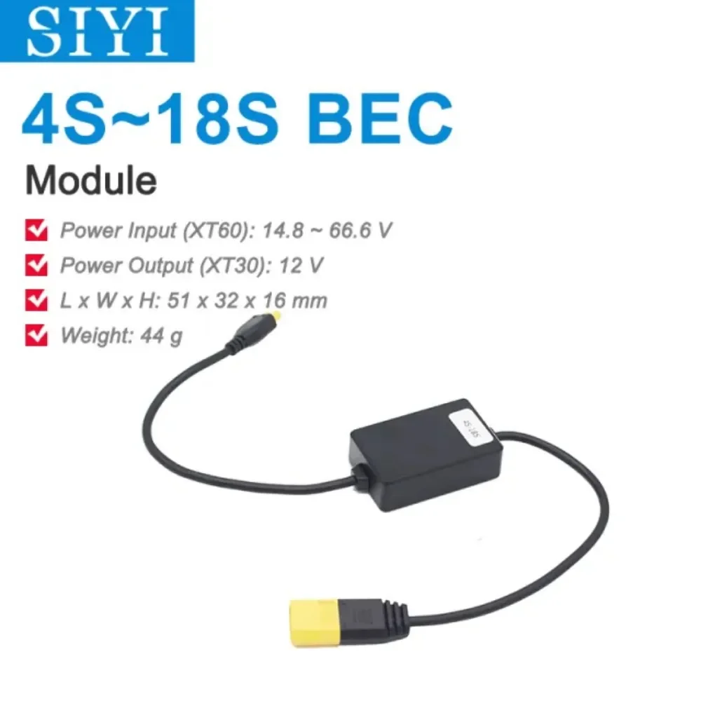 SIYI BEC 4-18S Voltage Regulator Module LiPo Input 12V Stable Output for HM30 Air Unit & FPV Systems