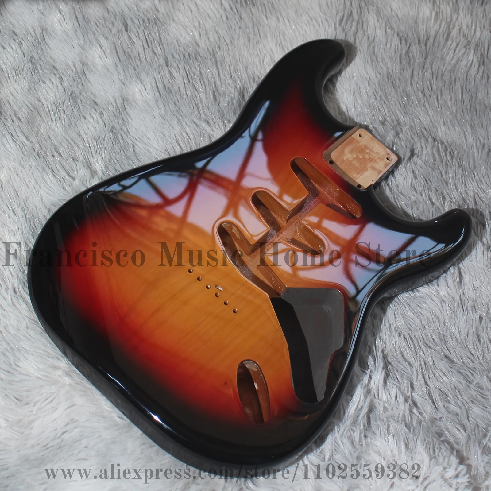 AAAAAA Vintage Sunburst  Hardtail Bridge Guitar Body North Amerian Alder Wood  Design for Fend Straocaste Electric Guitar