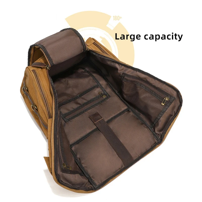 Mochila de negocios al aire libre, mochila Retro impermeable de gran capacidad, bolsa de almacenamiento portátil multifuncional para senderismo, deporte y viaje