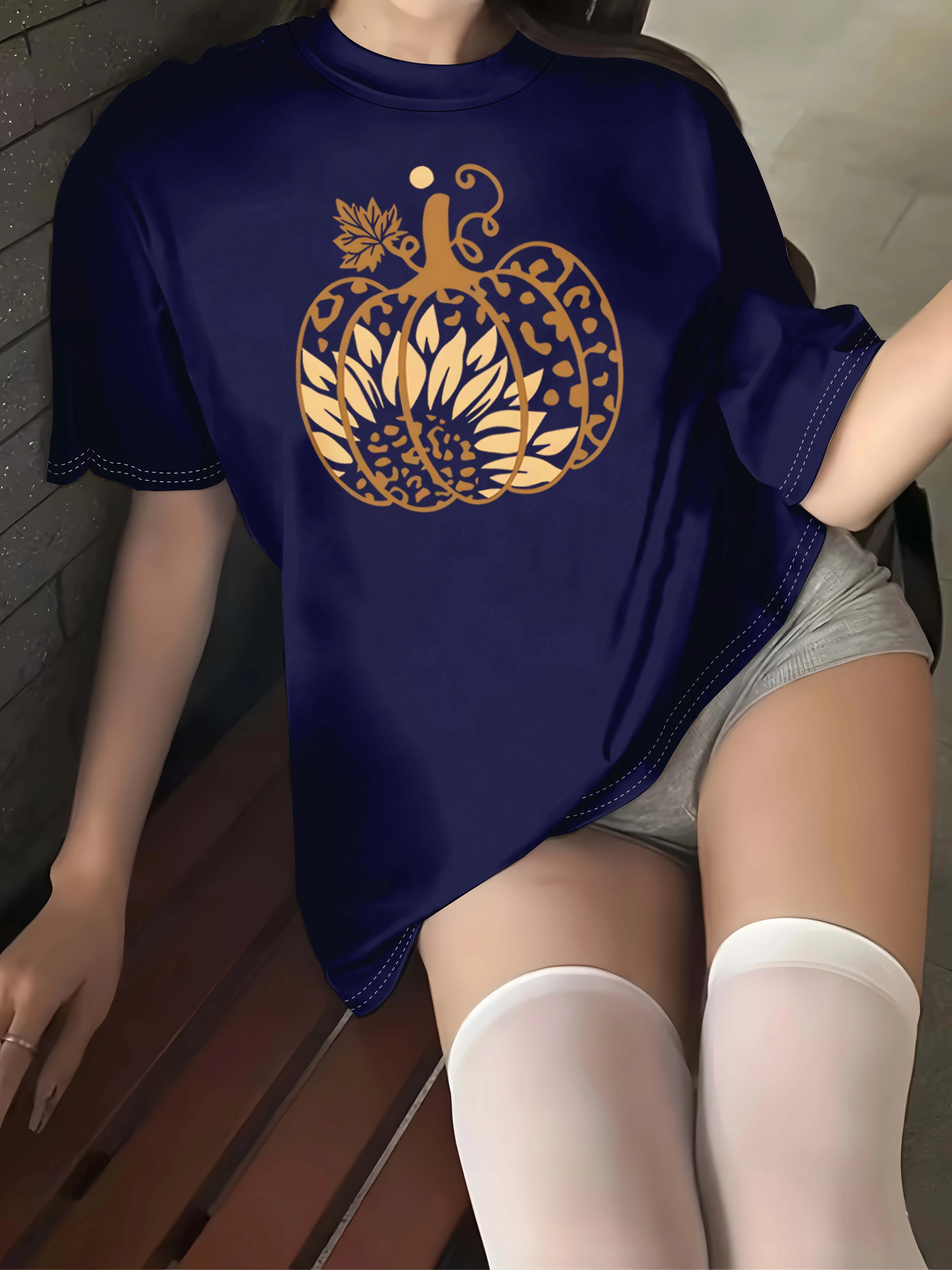 

Изысканная модная одежда с тыквенным мотивом больших размеров