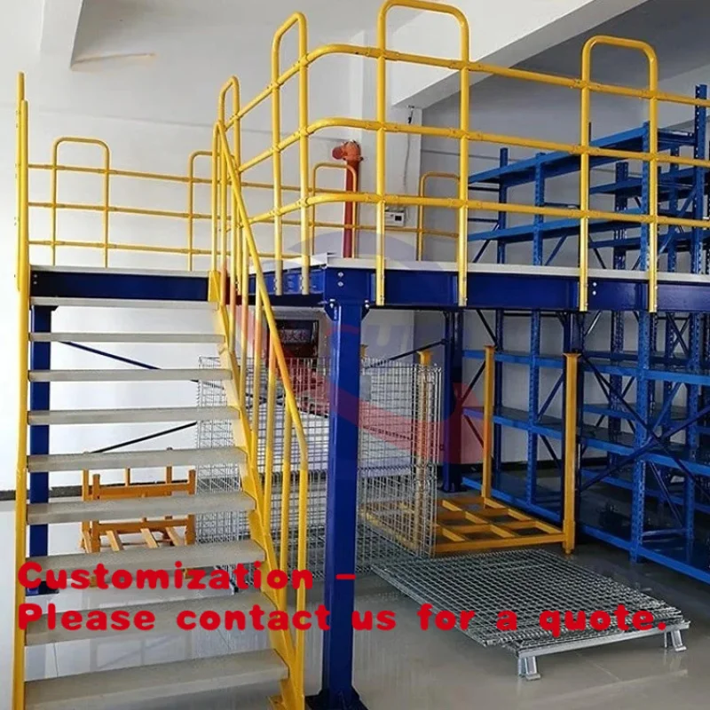 

custom.Steel Structure Mezzanine Platform Industrial Shelving Rack Heavy Duty Storage Shelves Warehouse Use