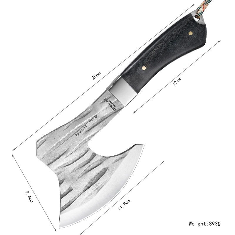 Wielofunkcyjny, kuty ręczny kemping na świeżym powietrzu o wysokiej twardości Mały przenośny narzędzie Tomahawk Wilderness Ax