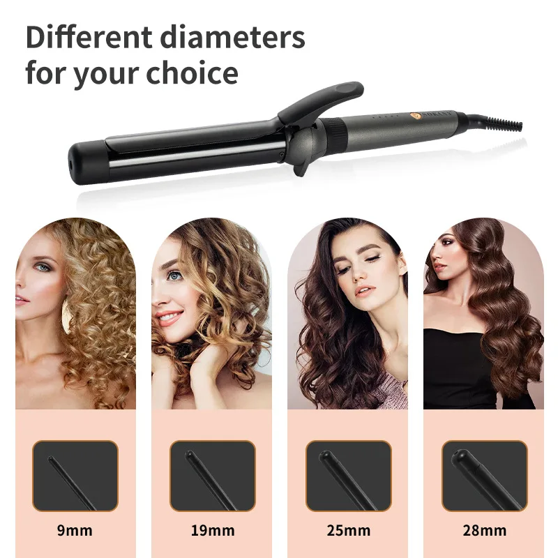 4 in 1 Hair Curling Iron Multifunctional Barrel Rotating Professional Salon Hair Curler 5 Level Adjustable Temperature