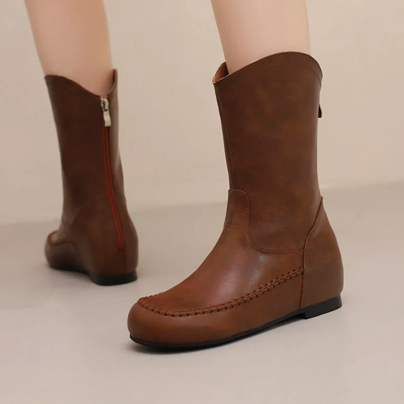 Picture 5: 2026 Autumn and Winter New Fashionable High Heels, Simple Round Toe High Heels, Height Increasing Design