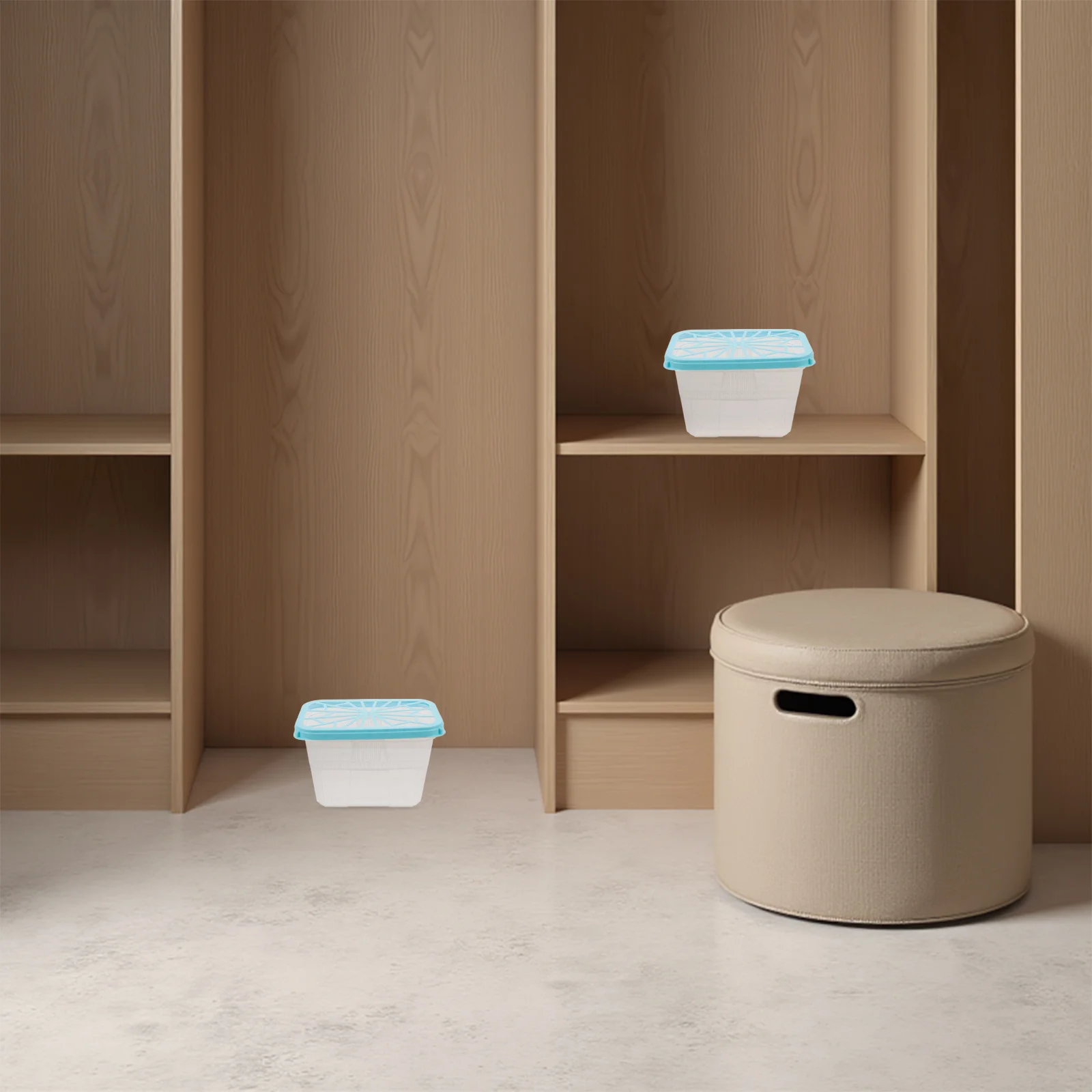 

8Pcs Leak Proof Moisture Absorber Box Reusable Empty Container for Closet Dehumidifying Storage Freshness Maintenance
