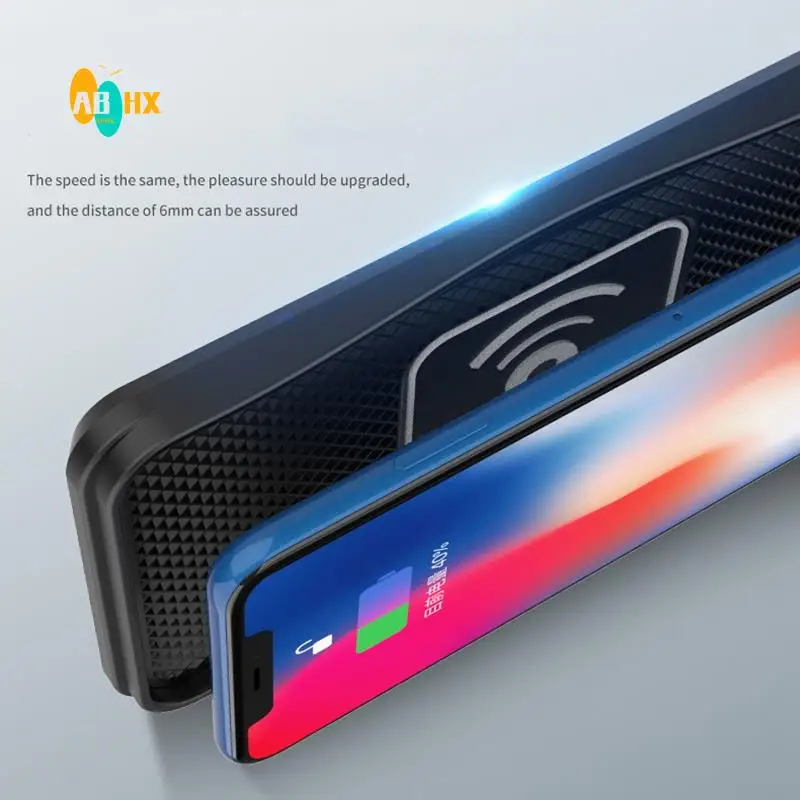 

ABHX-Wireless Car Charger,10W For Qi Fast Charging Non-Slip Shockproof Silicone Pad Mat Phone Holder Mount For Iphone 12 /12 Pro