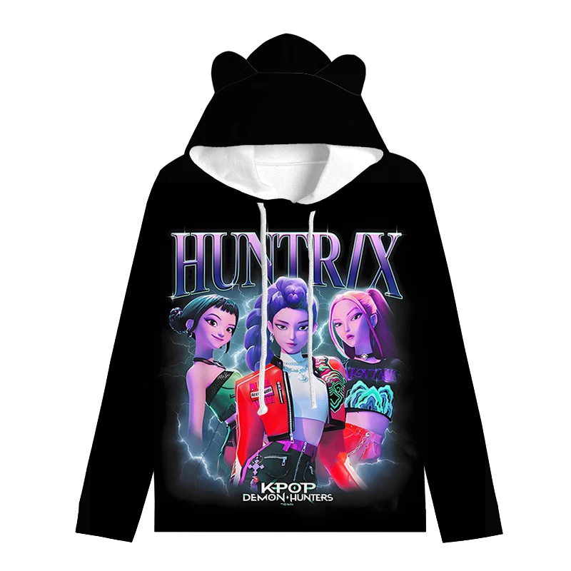 KPop شيطان الصيادين القط الأذن هوديس زوي رومي ميرا الكرتون البلوز الاطفال الملابس هنتركس الأطفال البلوز الفتيات بلايز عادية