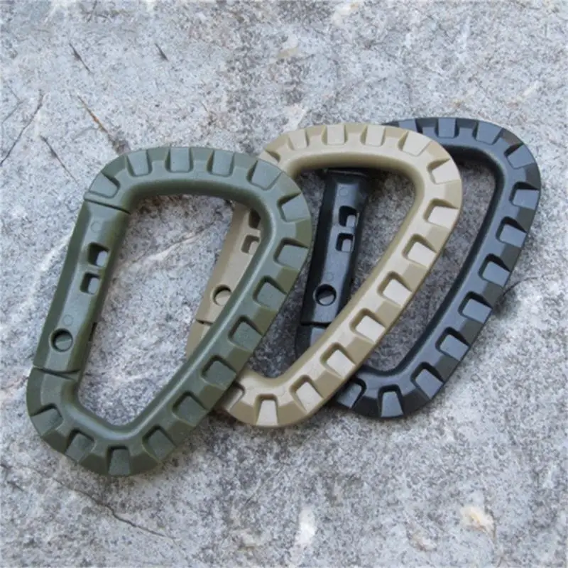 31BE Plastic Hook D Shaped Carabiner Tactically Backpacks Buckle Easily to Use
