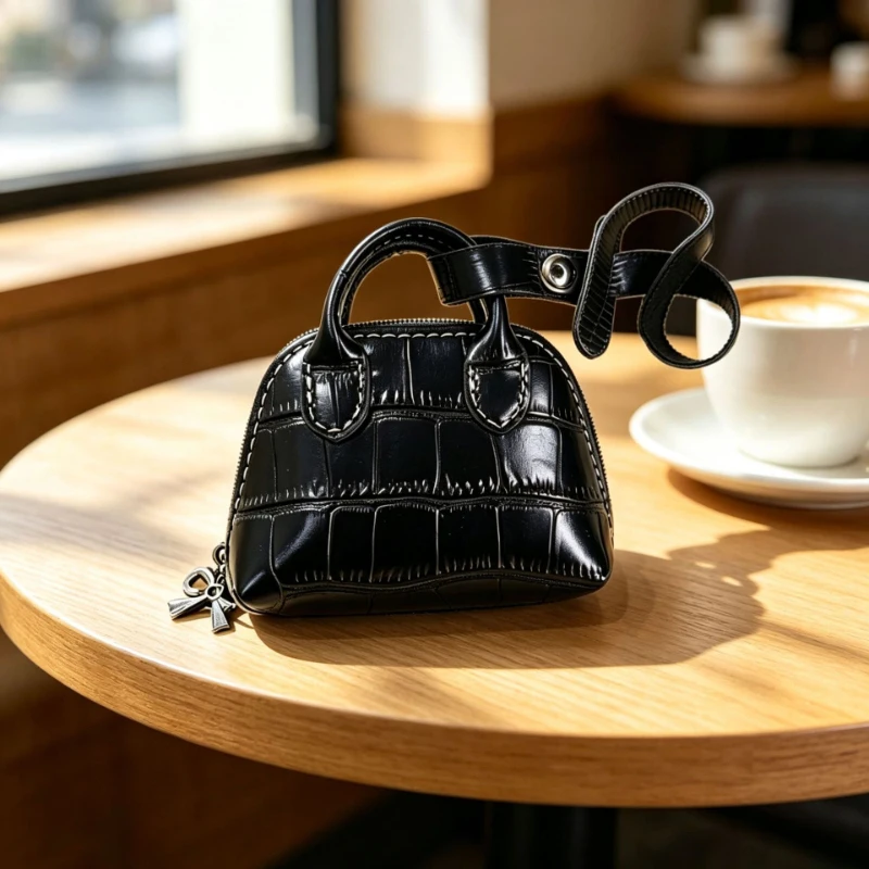Crocodile Embossed Mini Coin Purse Pu Leather Small Hand Pouch Portable Earphone Bag Key Holder Wallet Cute Zipper Card Handbag