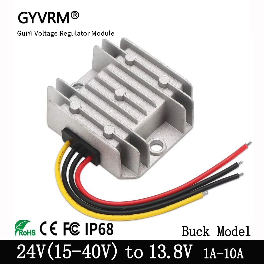 

GYVRM 24V to 13.8V 1A 2A 3A 5A 6A 8A 10A DC DC Converter Step Down 24 Volt to 13.8 Volt Buck Regulator Voltage Transformer