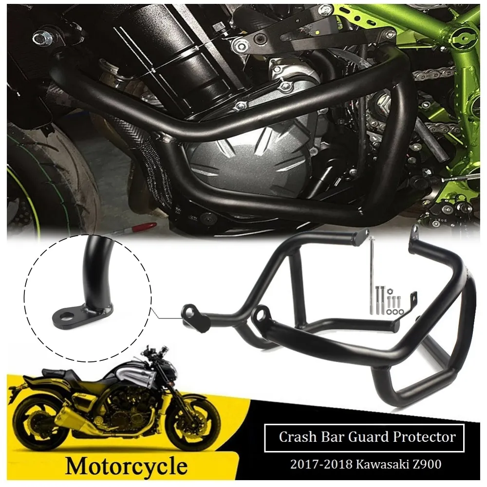 

Motorcycle Accessories Highway Crash Bar Engine Guard Frame Bumper Falling Protection For 2017 2018 2019 Kawasaki Z900 Z 900