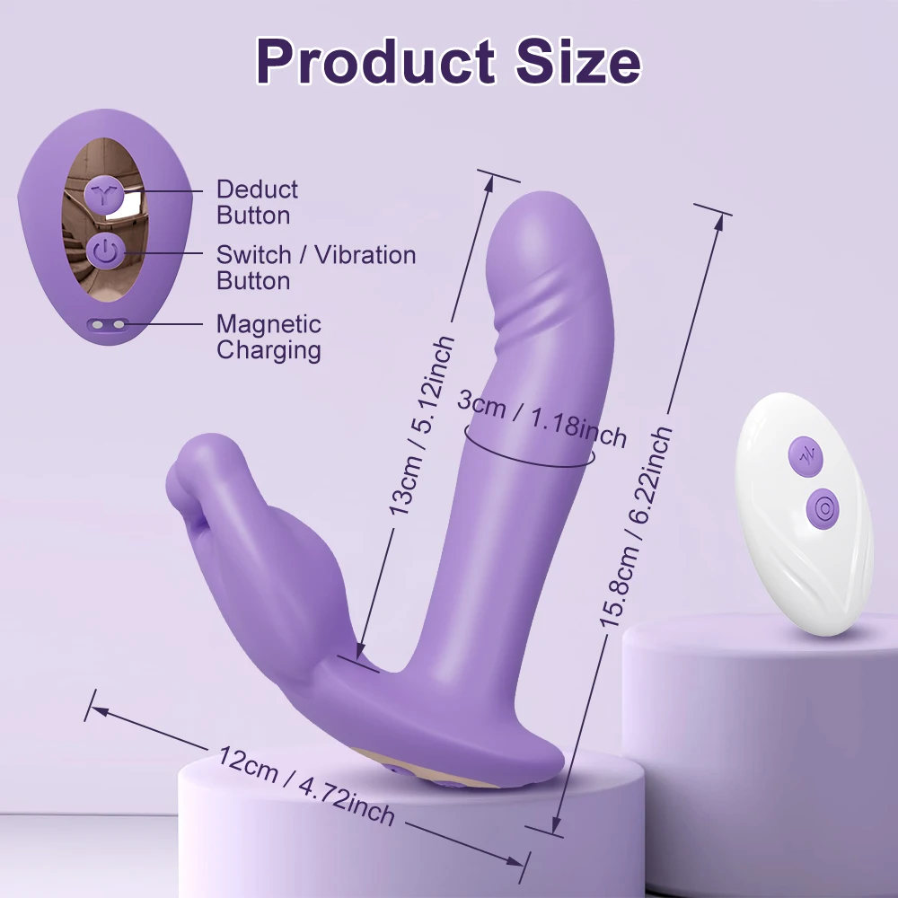 Wireless Remote Control Dildo Clitoris Stimulator Wearable Finger Wiggling Vibrator Female Sex Toys Shop for Women Couples Adult