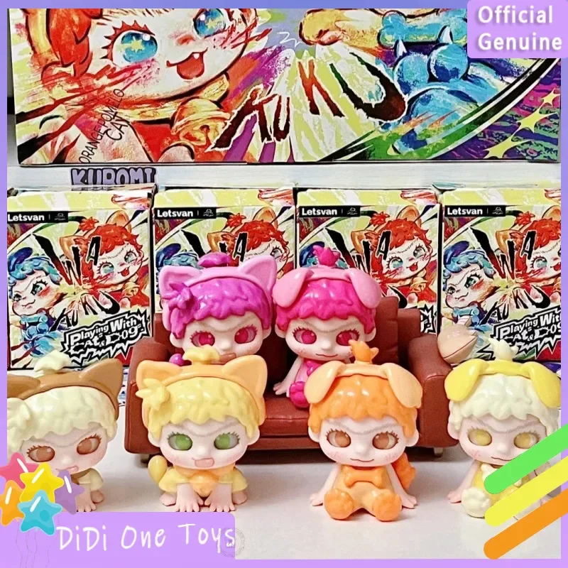 

New Wakuku Cat and Dog Battle Series Trendy Blind Box Cute Mini Model Ornament Desktop Decoration Toy Collection Birthday Gift