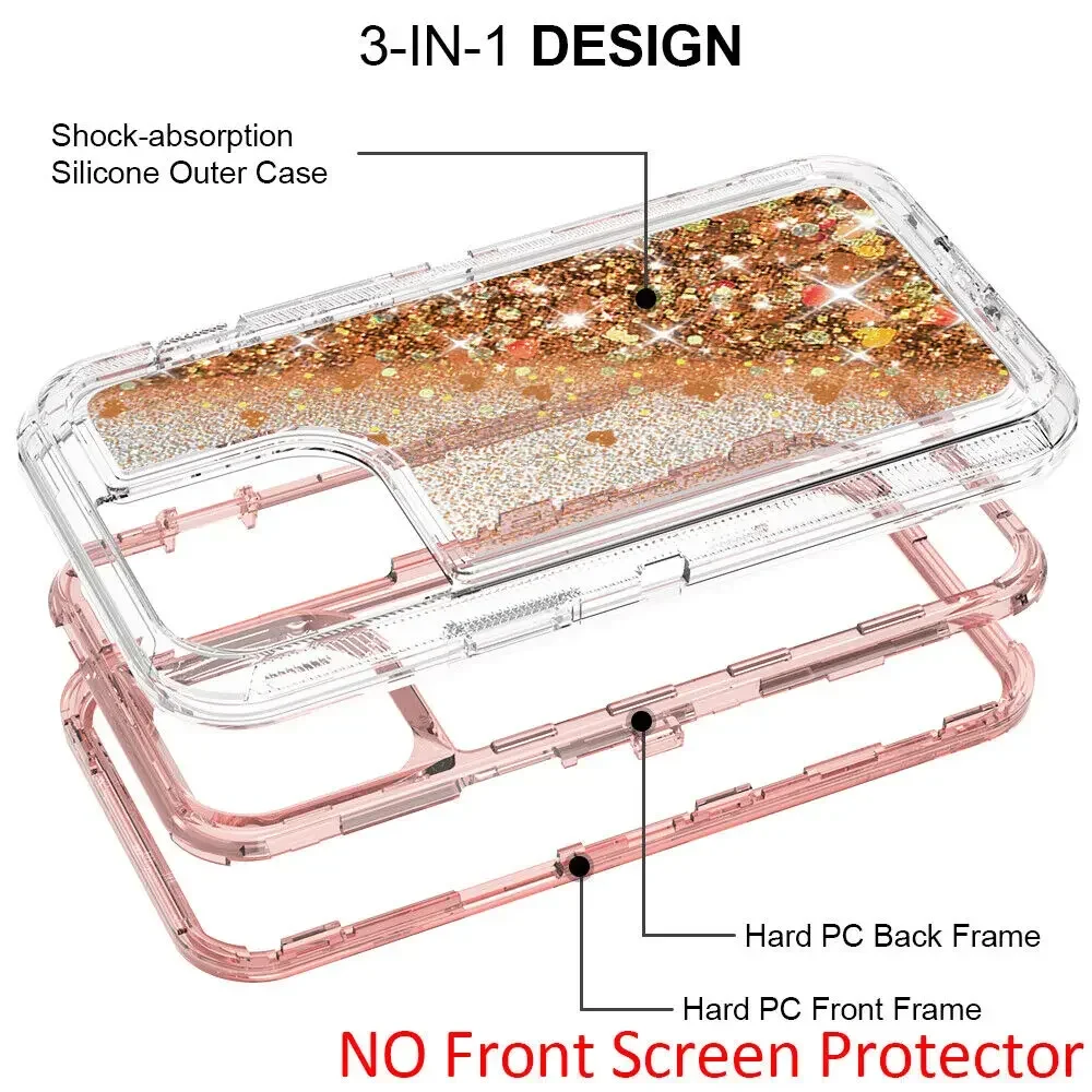 Luxury Glitter Dynamic Quicksand Case for IPhone 17 16 15 14 13 Pro Max X XSMAX XR SE 6 7 8 Plus Heavy Shockproof Phone Cover
