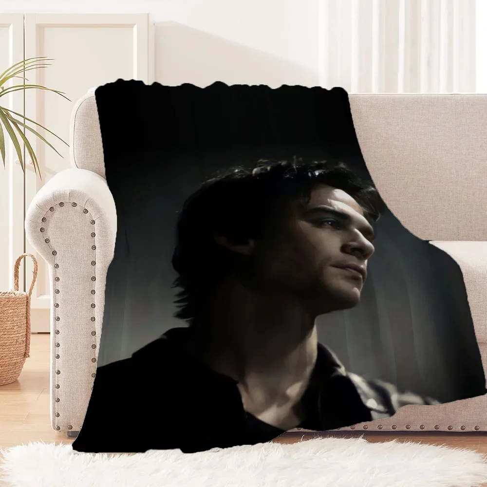 Blankets & Throw Blanket for Sofa Luxury Bedding Damon Salvatore Bed Blankets and Throws Fluffy Plaid Interior for Home Cobija