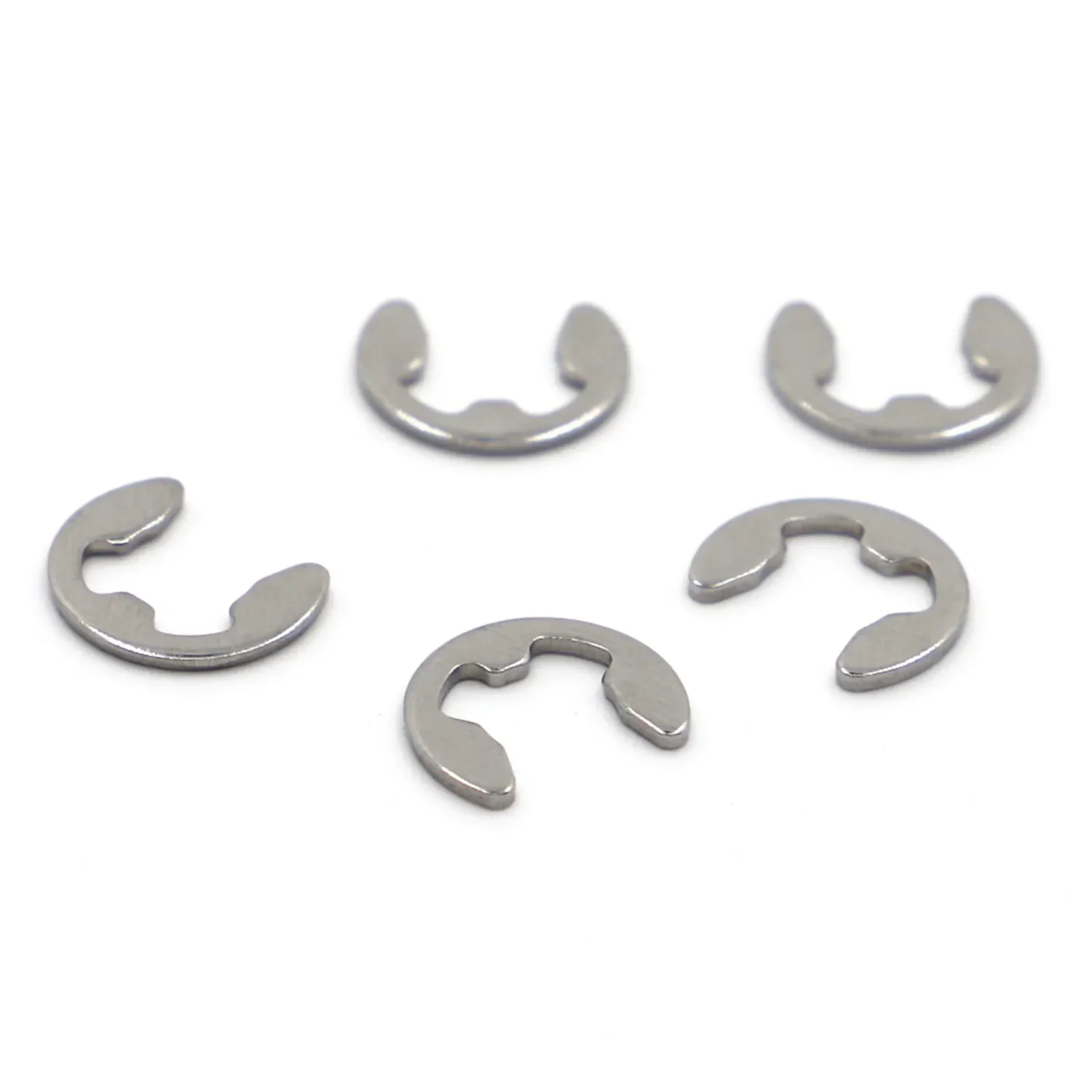 10-100pcs M1.2 M1.5 M2 M3 M3.5 M4 M5 M6 M7 M8 to M12 304 Stainless Steel E Clip Circlip Retaining Ring Washer for Shaft Fastener