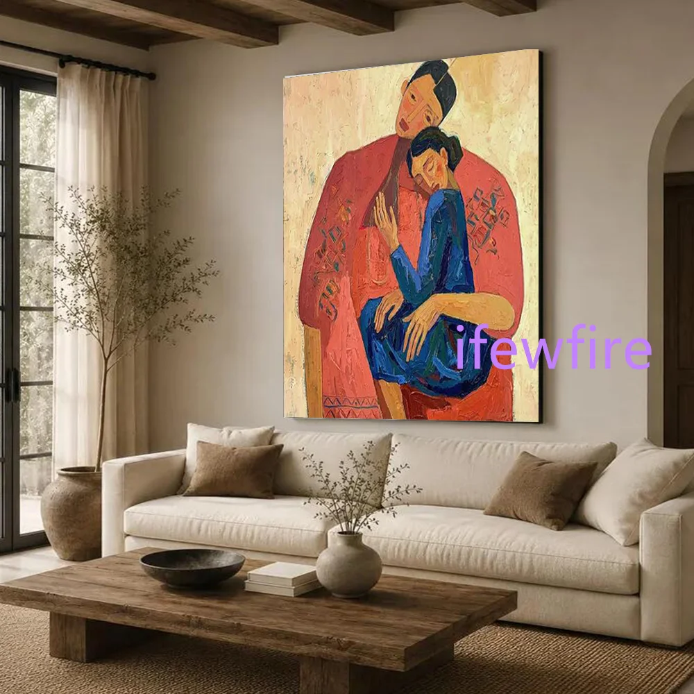 New Home Abstract Oil Painting on Canvas 100% Handmade Mural Figure Wall Art Picture for Home Living Room Decor Image Artwork