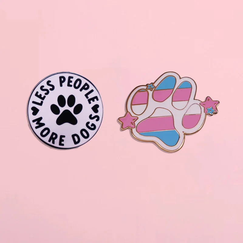 Fashionable Puppy Paw Pin Cute Meatball Pad Badge Women’s Brooch Lapel Pin for Friends Unique Jewelry Gift Accessories