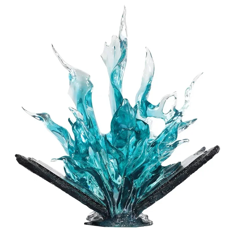 

2021 High Quality Abstract Modern Home Decor Glass Crystal Resin Artwork Hotel Decoration Folk Art Crystal Resin Sculpture