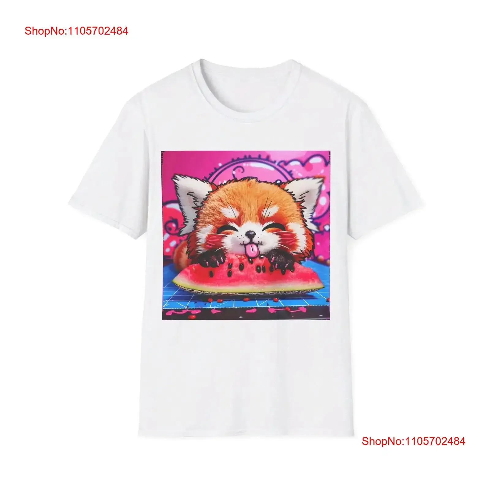 Om Nom Red Panda T Shirt vintage Washed Stretched Comfortable Unisex designer clothes streetwear Stylish graphic homme