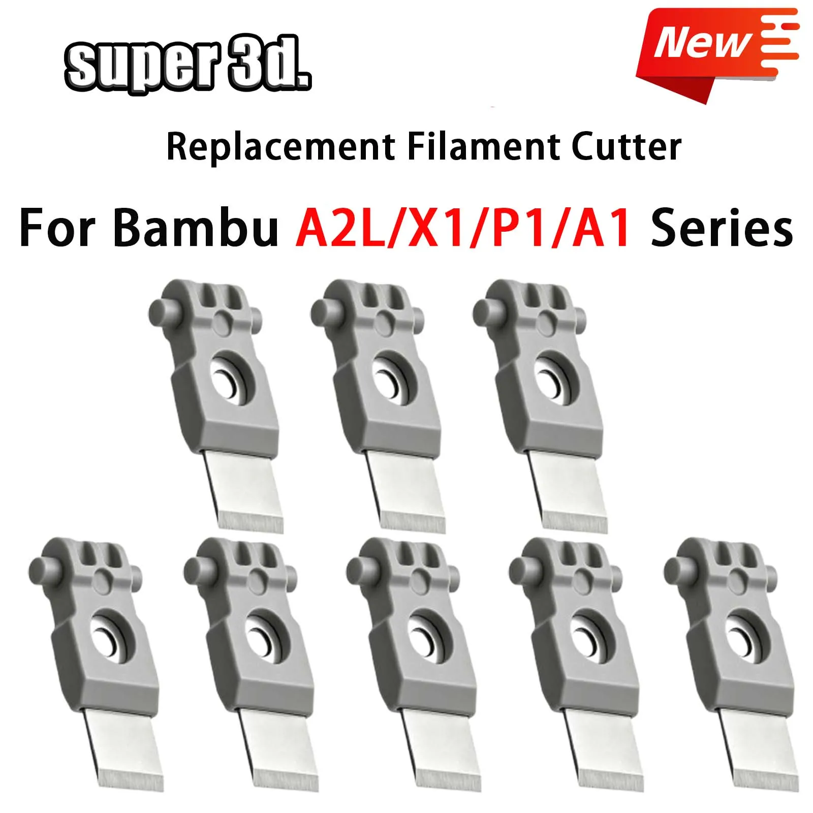 For Bambu Lab A2L/X1/X1C/P1S/P1P/A1/A1 Mini Filament Cutter 3D Printers Filament Cutter Blades Spare Parts for Bambu 3D Printers