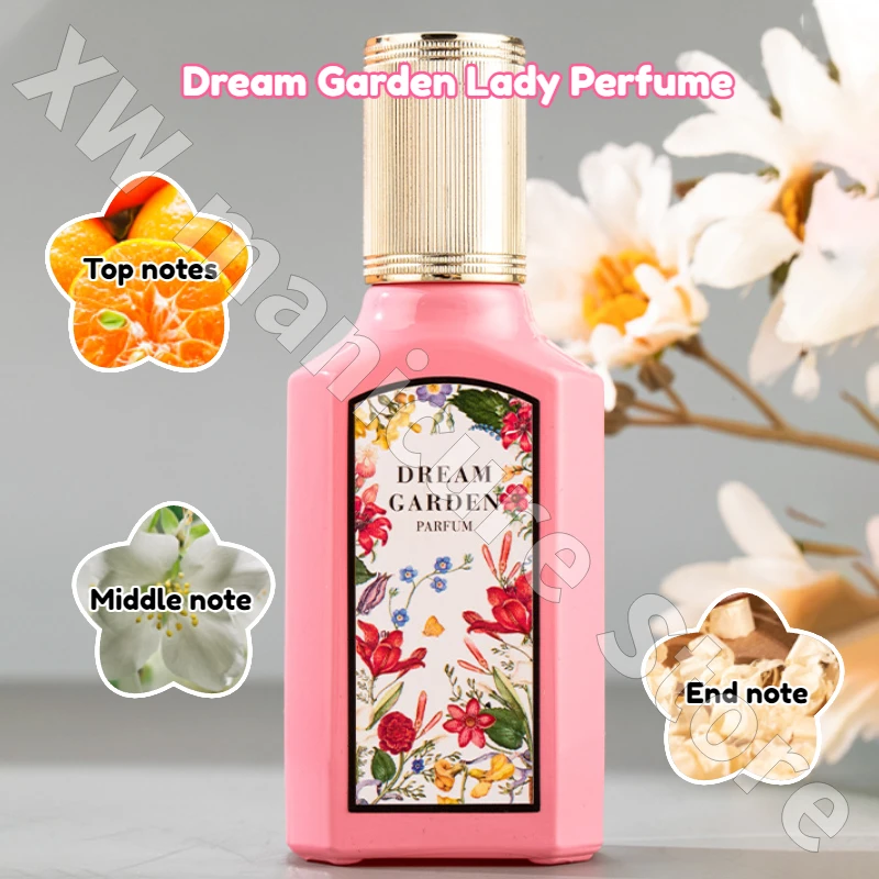 Hua Yue Blooms Three-Piece Perfume Set Box Lasting Fragrance Romantic Sweet Fresh and Elegant Confident Temperament Charm