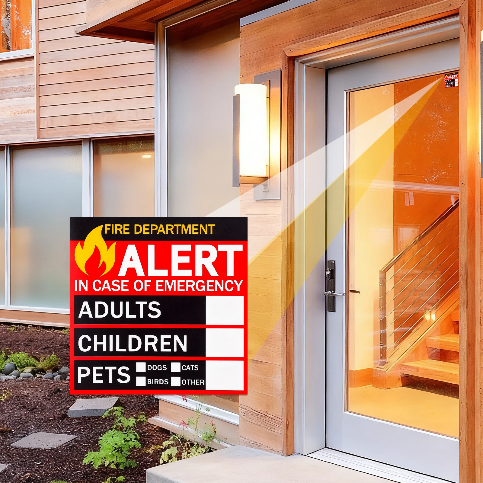 

Sticker Emergency Alert Decal For Door Window Rescue People Pets Finder Fire Stickers Home Window Sticker Alert Use