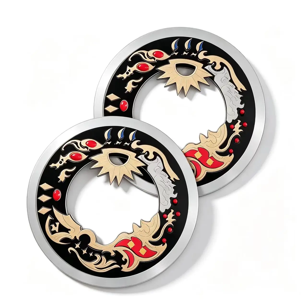 Dancer Black Sky Wheel Ring Blade Double Ring Prop Game Final Fantasy XIV Cosplay Prop for Halloween Costume Accessories