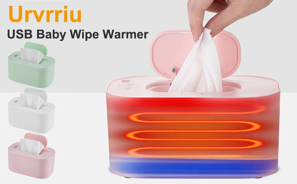 USB Baby Wipe Warmer 3 Mode 40-60 °C Adjustable Baby Wipe Warmer Dispenser Portable Smart Wet Wipes Warmer Large Capacity Baby