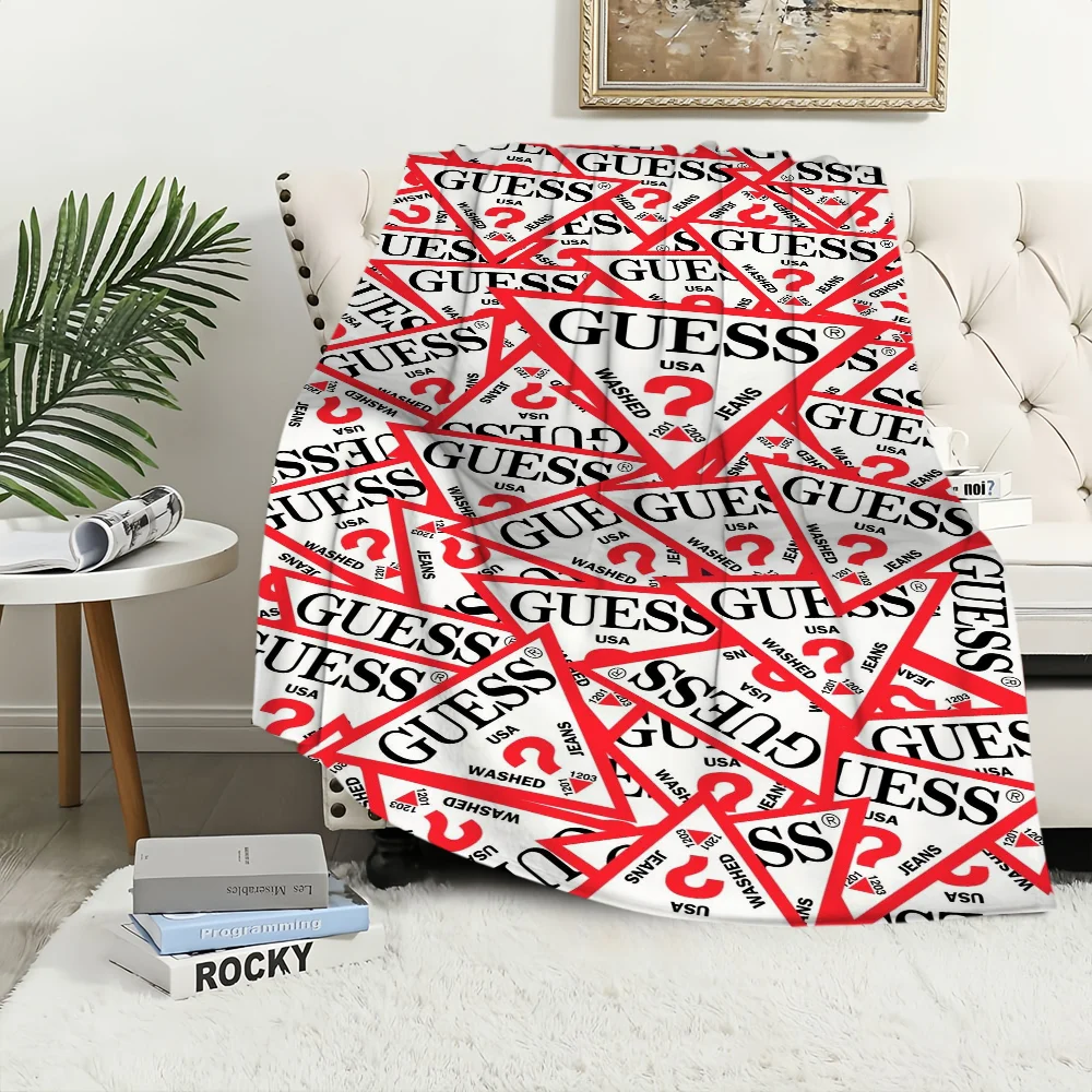 Luxury Brand G-Guess Trend Blanket Soft Plush Nap Sofa rug for Living Room Warm Office Bedroom Birthday Home Travel Kid Gifts