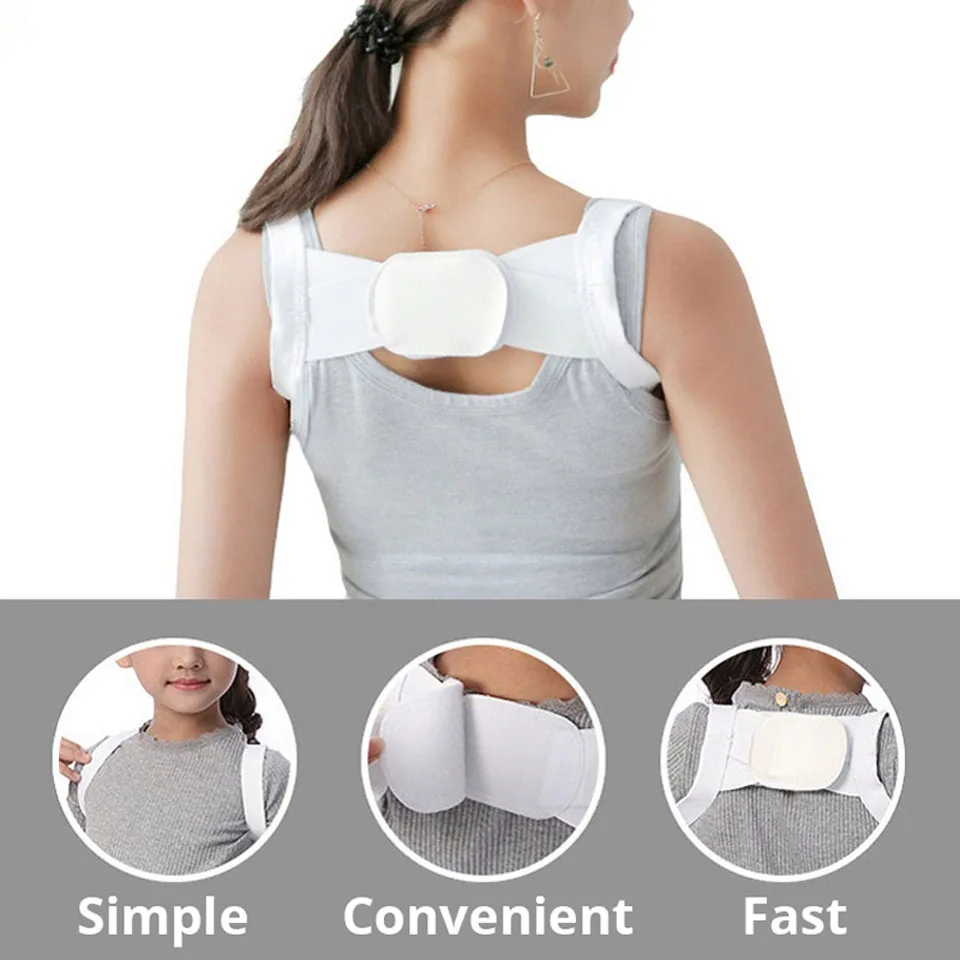 Adjustable Posture Corrector Back Support Shoulder Belt Rectify Straighten Correction Spine Corrector Health Postural Fixer Tap