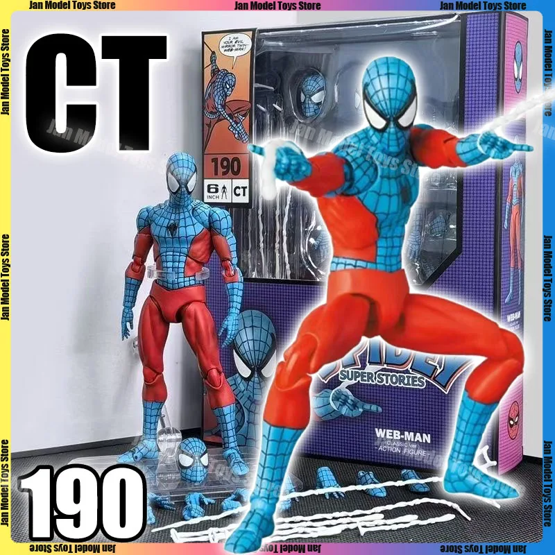 

In Stock Ct Toys Spiderman Mafex 190 Web Man Super Stories Morales Miles Spider-Man Anime Action Figure Figurine Gifts Toys