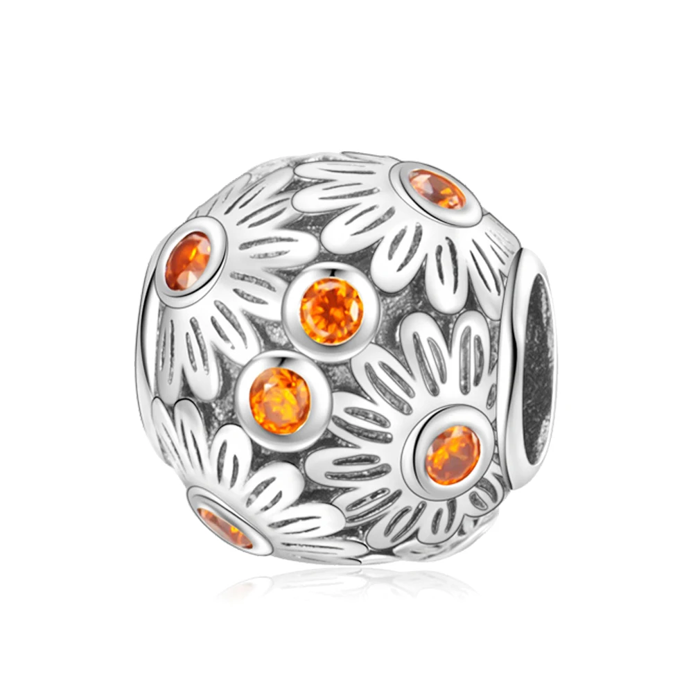 

Pan Charms Original Daisy Flower Charm Beads Bracelet Pendant Jewelry