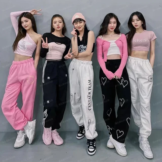 ITZY Tenue coreenne Kpop pour femmes vetements de scene de danse jazz haut court vetements de festival tenues Rave vetements Hip Hop AliExpress