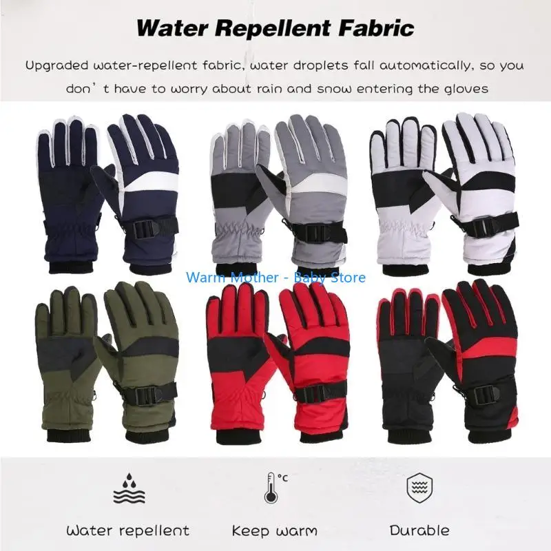 قفازات الأطفال مقاومة للرياح ومضادة للانزلاق، قفازات مرنة ناعمة، قفازات دافئة للأطفال 57QE #4