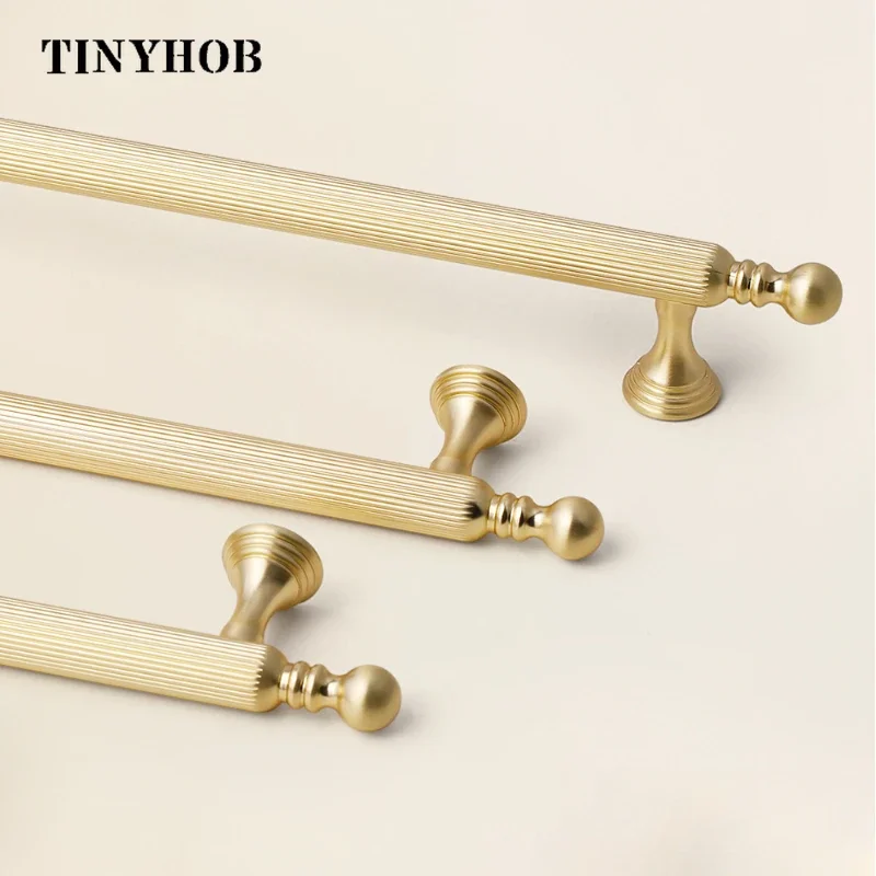 Gold Zinc Alloy Kitchen Cabinet Handles and Knobs Drawer Handles Wardrobe Door Pulls Furniture Hardware  Decorative Knob