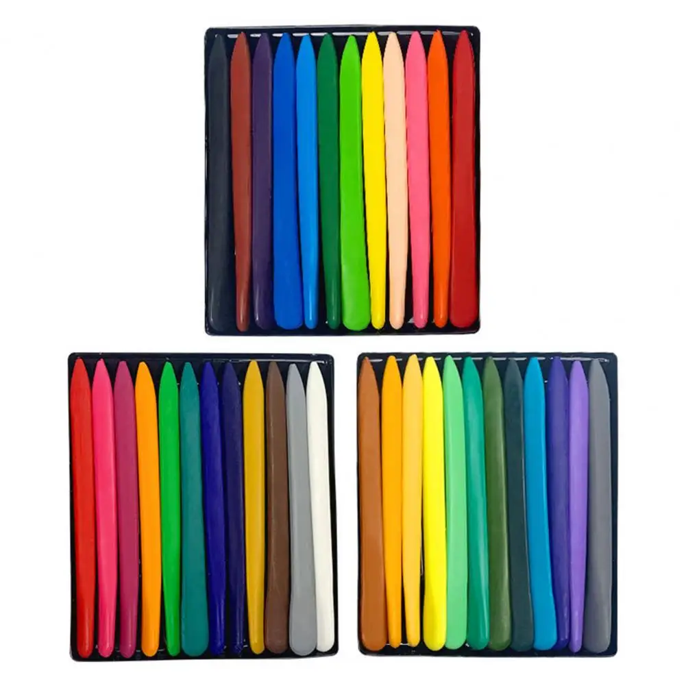 Mini impermeável Ultra-light Crayon Sticks para pré-escolares, Triangle Crayons, Material Escolar, Seguro, Sem Odor, Cor Rica